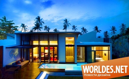 архитектурный дизайн, архитектурный дизайн дома, дизайн дома, дом, эффектный дом, красивый дом, шикарный дом, дом в Таиланде